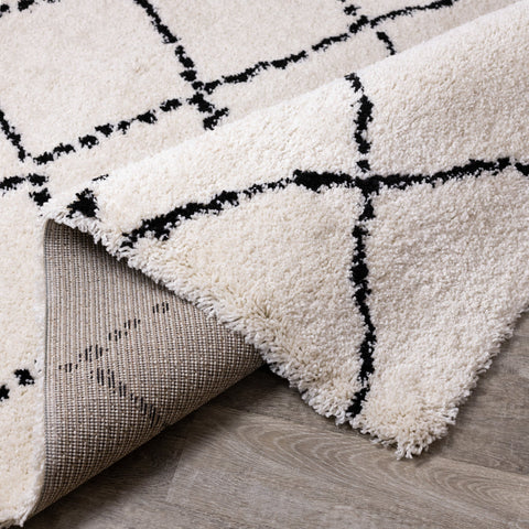 Maroq White Black Diamonds Soft Touch Rug by Kalora Interiors