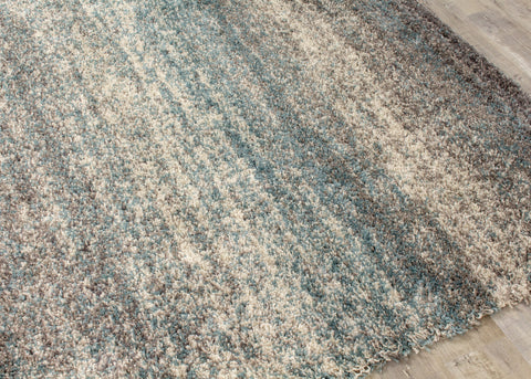 Maroq 6004_3A38 Distressed Stripes Soft Touch Shag Area Rug by Kalora Interiors