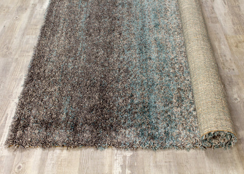Maroq 6004_3A38 Distressed Stripes Soft Touch Shag Area Rug by Kalora Interiors