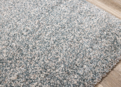 Maroq Blue Grey Cream Shag Rug by Kalora Interiors