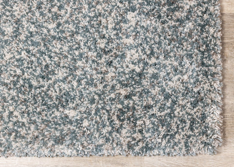 Maroq Blue Grey Cream Shag Rug by Kalora Interiors