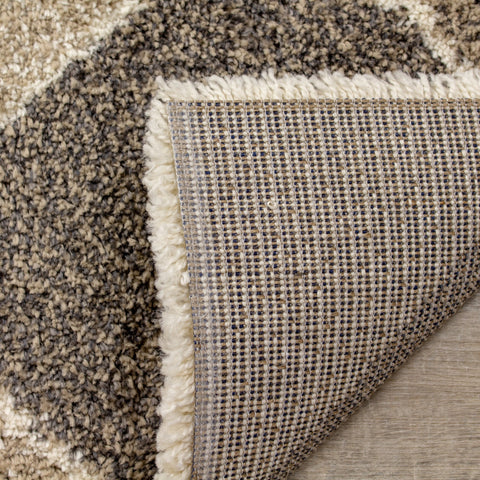 Maroq Cream Beige Diamonds Rug by Kalora Interiors