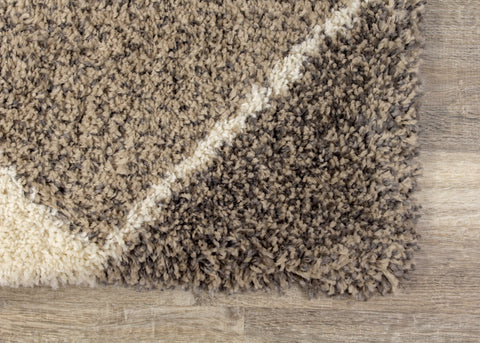 Maroq 9597_T415 Diamond Pattern Shag Area Rug by Kalora Interiors