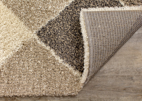 Maroq 9597_T415 Diamond Pattern Shag Area Rug by Kalora Interiors