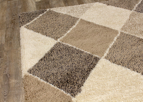 Maroq 9597_T415 Diamond Pattern Shag Area Rug by Kalora Interiors