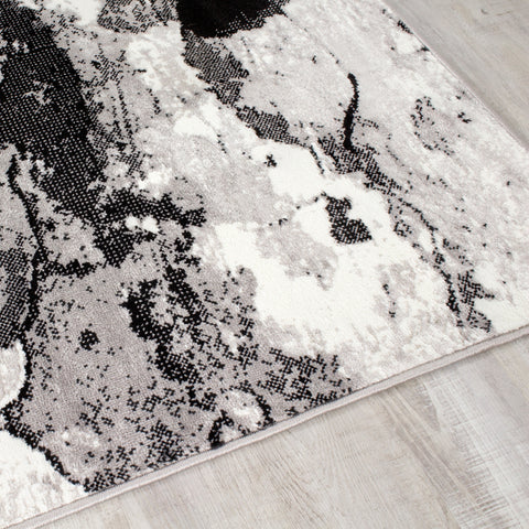 Meridian A005_0373 Grey Rock Face Texture Area Rug by Novelle Home