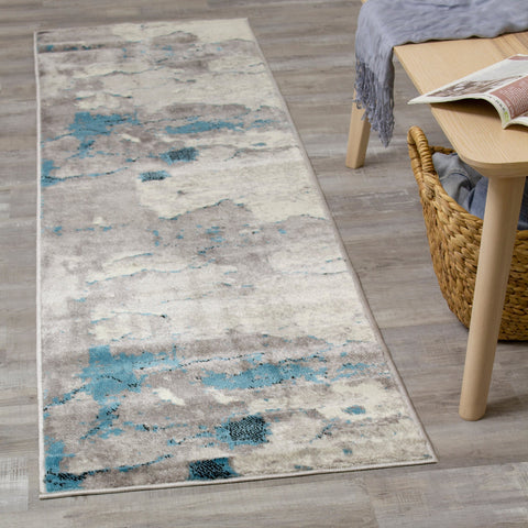 Meridian A005_0757 Blue Rock Face Texture Area Rug by Novelle Home