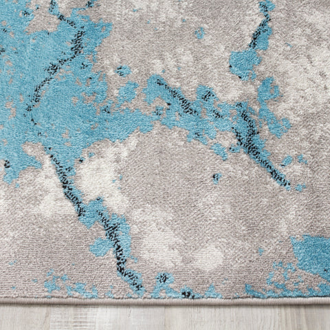 Meridian A005_0757 Blue Rock Face Texture Area Rug by Novelle Home