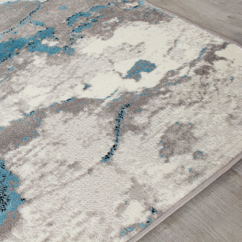 Meridian A005_0757 Blue Rock Face Texture Area Rug by Novelle Home