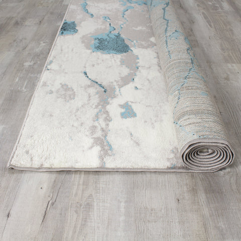 Meridian A005_0757 Blue Rock Face Texture Area Rug by Novelle Home