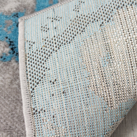 Meridian A005_0757 Blue Rock Face Texture Area Rug by Novelle Home