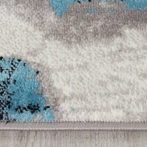 Meridian A005_0757 Blue Rock Face Texture Area Rug by Novelle Home