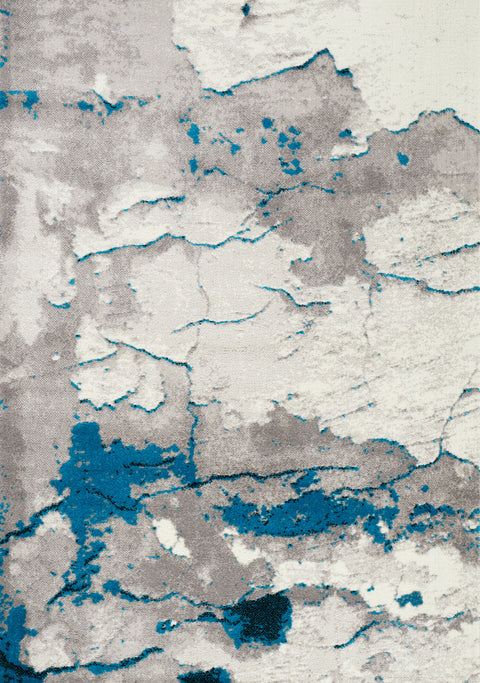 Meridian A005_0757 Blue Rock Face Texture Area Rug by Novelle Home