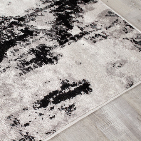 Meridian A006_0727 Grey Pebbles Distressed Area Rug by Novelle Home