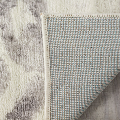 Meridian A643_0272 Grey Cream Watercolour Flower Area Rug by Novelle Home