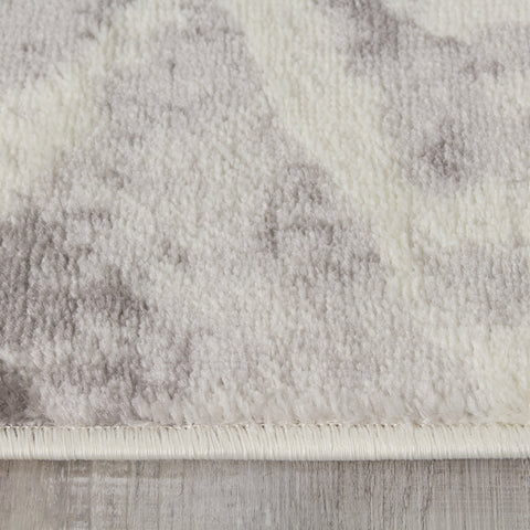 Meridian A643_0272 Grey Cream Watercolour Flower Area Rug by Novelle Home