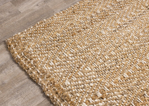 Natural Handmade Beige Cream Area Rug by Kalora Interiors