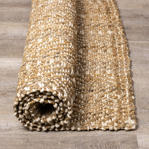 Natural Handmade Beige Cream Area Rug by Kalora Interiors