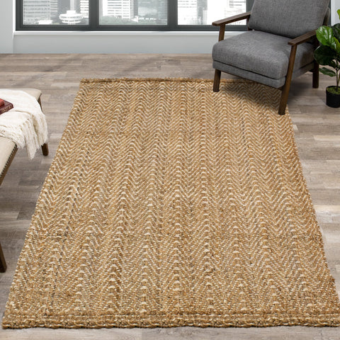 Natural Handmade Beige Cream Area Rug by Kalora Interiors