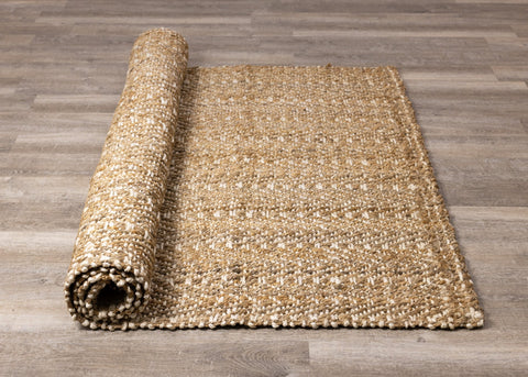 Natural Handmade Beige Cream Area Rug by Kalora Interiors