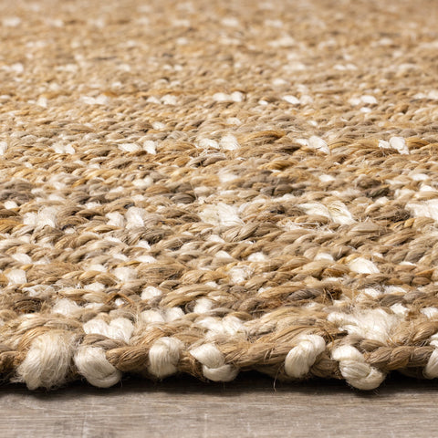 Natural Handmade Beige Cream Area Rug by Kalora Interiors