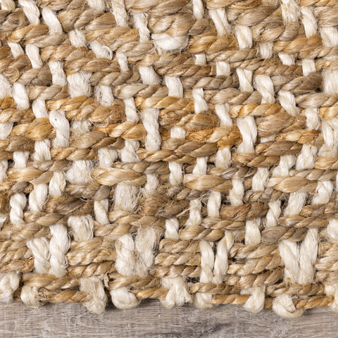 Natural Handmade Beige Cream Area Rug by Kalora Interiors