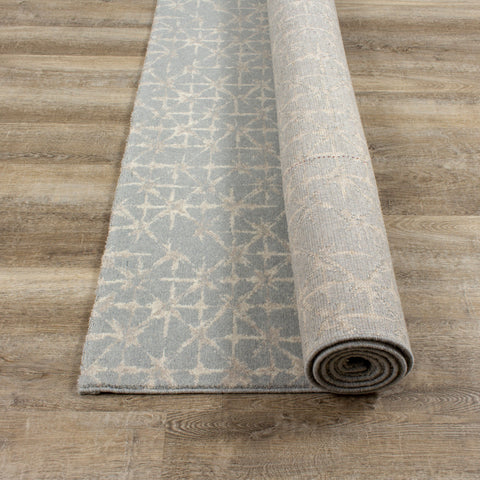 Nordic 46011_500 Blue Cream Tessellations Rug By Kalora Interiors