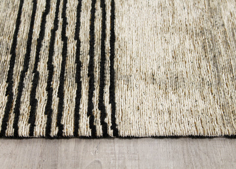 Orienta Beige Black Abstract Area Rug by Kalora Interiors