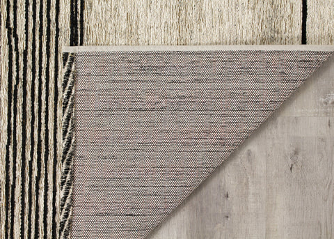 Orienta Beige Black Abstract Area Rug by Kalora Interiors