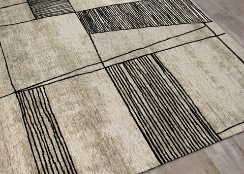 Orienta 5367_04 Grey Abstract Pen Drawing Rug By Kalora Interiors