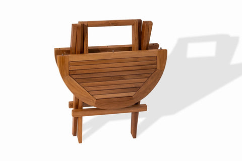 Paramount Teak Folding Round End Table by sohoConcept