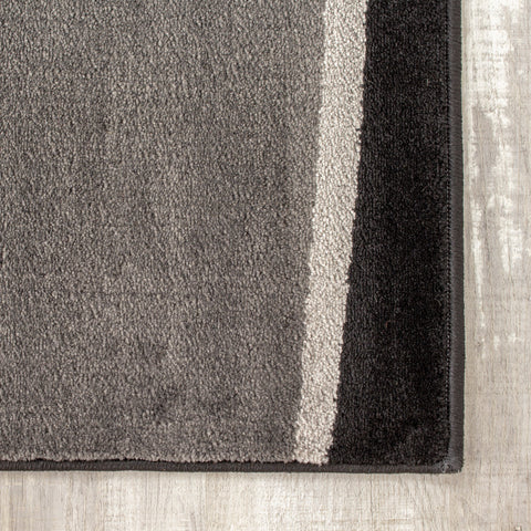 Paladin 3597_58 Grey Black Overlay Twists Area Rug by Novelle Home