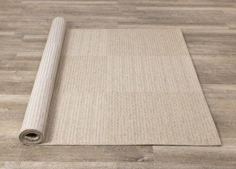Peak Beige Variegated Texture Block Wool Rug by Kalora Interiors