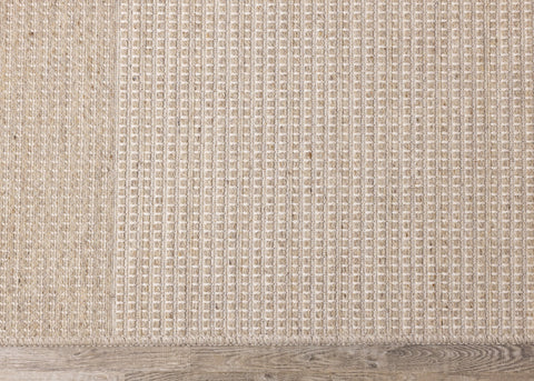 Peak Beige Variegated Texture Block Wool Rug by Kalora Interiors