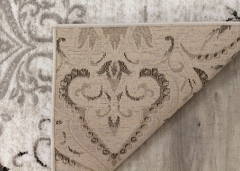 Platinum 1159_26 Faded Damask Pattern Area Rug by Kalora Interiors