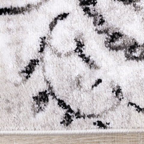 Platinum Venetian Silver Damask Rug by Kalora Interiors