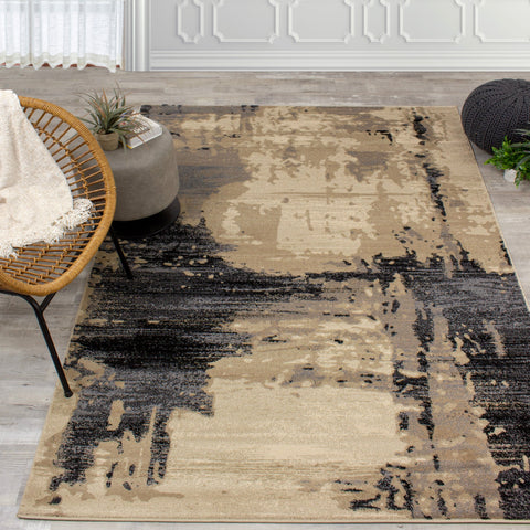 Platinum 3097_26 Organic Haze Grey Area Rug by Kalora Interiors