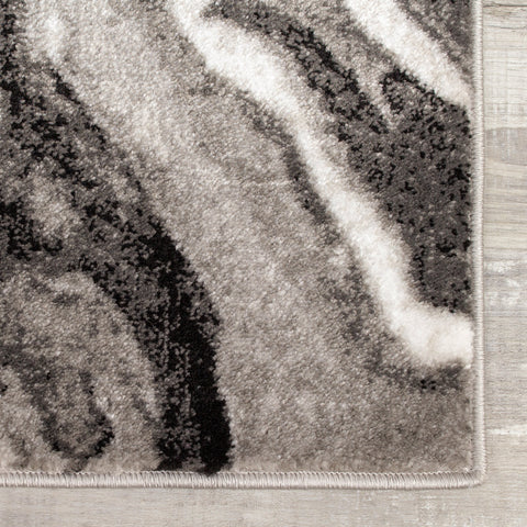 Platinum Grey Natural Wood Pattern Rug by Kalora Interiors