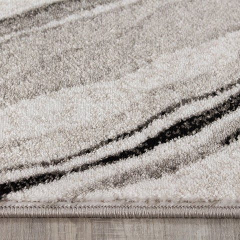 Platinum Grey Natural Wood Pattern Rug by Kalora Interiors