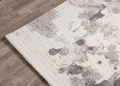 Ravine Cream Grey Cowhide Design Rug by Kalora Interiors