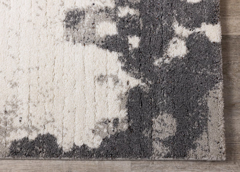 Ravine Cream Grey Cowhide Design Rug by Kalora Interiors