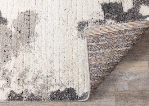 Ravine Cream Grey Cowhide Design Rug by Kalora Interiors