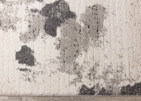 Ravine Cream Grey Cowhide Design Rug by Kalora Interiors