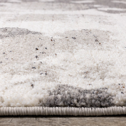 Ravine Cream Grey Cowhide Design Rug by Kalora Interiors