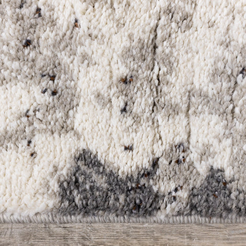 Ravine Cream Grey Cowhide Design Rug by Kalora Interiors