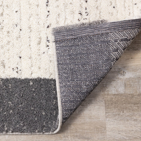 Ravine Cream Grey Rectangles Rug by Kalora Interiors