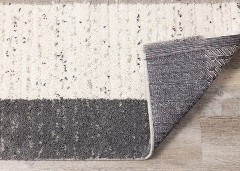 Ravine Cream Grey Rectangles Rug by Kalora Interiors