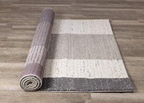 Ravine Cream Grey Rectangles Rug by Kalora Interiors