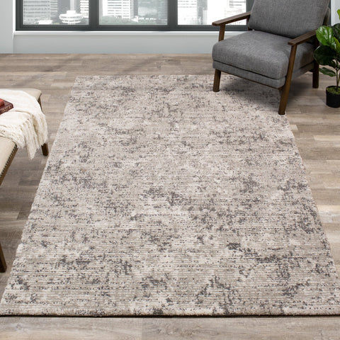 Ravine Grey Cream Distressed Rug by Kalora Interiors