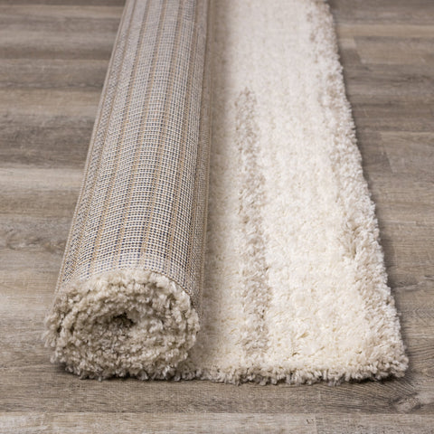 Rondo Cream Beige Shag Rug by Kalora Interiors